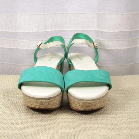 Cole Haan Arden Platform Espadrille Platform Sandal in Green Thumb - 6.5 - Picture 3 of 14
